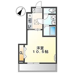 ベル・エラン 1Kの間取図画像