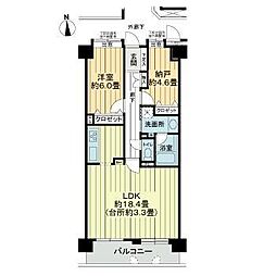 ライオンズヒルズ泉中央 1SLDKの間取図画像