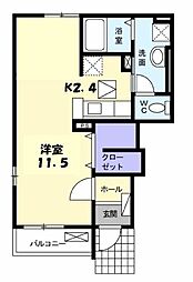 グレイス ワンルームの間取図画像
