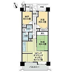 ライオンズガーデン泉中央 2SLDKの間取図画像