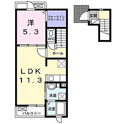 ソレアード中野栄 2nd 1LDKの間取図画像