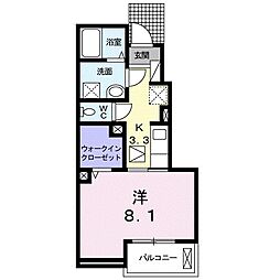 グラシアスM 1Kの間取図画像