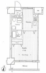 フィットエル仙台一番町 1Kの間取図画像