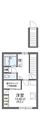レオパレスはいらいん鴻ノ巣 1Kの間取図画像