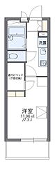 レオパレスセントグレースB 1Kの間取図画像