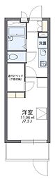 レオパレスセントグレースB 1Kの間取図画像