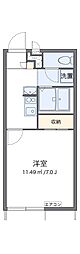 レオパレス白鳥 1Kの間取図画像