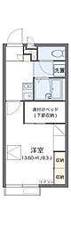 レオパレス白鳥 1Kの間取図画像