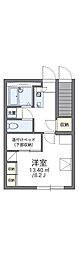レオパレスアイミ1 1Kの間取図画像