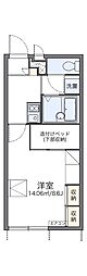 レオパレスウエストプラザ愛子2 1Kの間取図画像