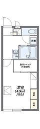 レオパレス藤 1Kの間取図画像
