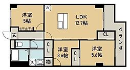 小田原45ビル 3LDKの間取図画像