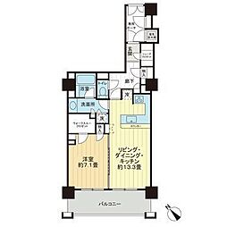 ライオンズタワー仙台大手町 1LDKの間取図画像