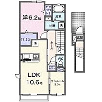 グランジェール・ベルノ  ｜ 宮城県黒川郡大和町吉岡（賃貸アパート1LDK・2階・51.64㎡） その2