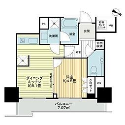 ザ・ライオンズ定禅寺タワー 3階1DKの間取り