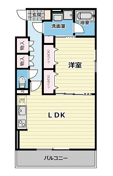 グランクールV 201｜静岡県静岡市葵区上伝馬(賃貸マンション1LDK・2階・52.19㎡)の写真 その2