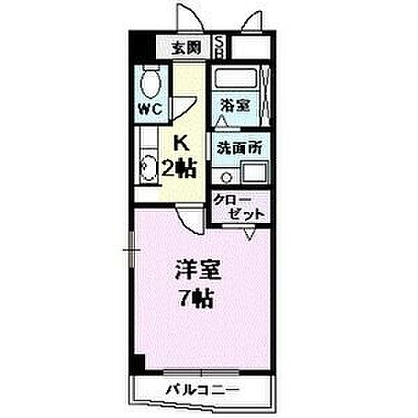 愛知県名古屋市西区清里町(賃貸マンション1K・4階・24.96㎡)の写真 その2