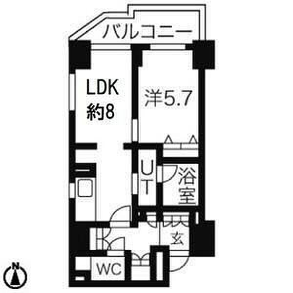 愛知県名古屋市東区筒井２丁目(賃貸マンション1LDK・5階・37.03㎡)の写真 その2