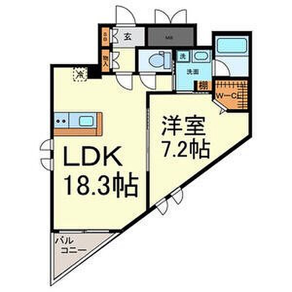 愛知県名古屋市東区東大曽根町(賃貸マンション1LDK・2階・54.28㎡)の写真 その2