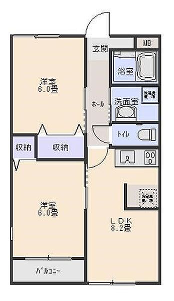 愛知県名古屋市北区辻町３丁目(賃貸アパート2LDK・3階・50.00㎡)の写真 その2