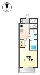 名古屋市営名城線 茶屋ヶ坂駅 徒歩6分の賃貸マンション 5階1Kの間取り