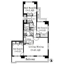 愛知県名古屋市東区徳川町（賃貸マンション3LDK・6階・90.96㎡） その1