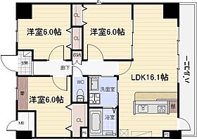 愛知県名古屋市東区徳川１丁目（賃貸マンション3LDK・9階・74.23㎡） その2