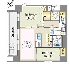 愛知県名古屋市東区白壁４丁目（賃貸マンション2LDK・6階・62.27㎡） その2