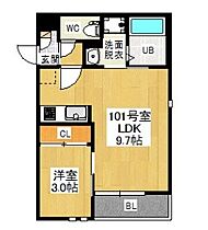 愛知県名古屋市西区万代町２丁目（賃貸アパート1LDK・1階・30.17㎡） その2