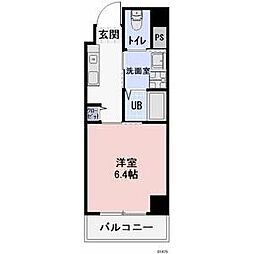 JR中央本線 鶴舞駅 徒歩10分の賃貸マンション 8階1Kの間取り