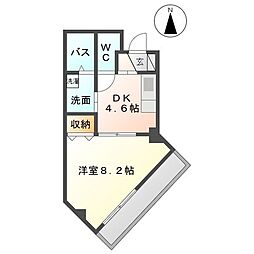 アートプレイスT2 5階1DKの間取り