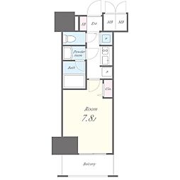 名古屋市営桜通線 丸の内駅 徒歩1分の賃貸マンション 15階1Kの間取り
