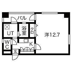 名古屋市営上飯田線 平安通駅 徒歩5分の賃貸マンション 1階1Kの間取り