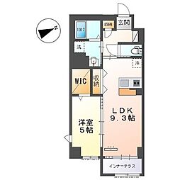 名古屋市営東山線 新栄町駅 徒歩5分の賃貸マンション 1階1LDKの間取り