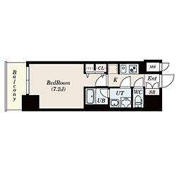 エス・キュート 丸の内 13階1Kの間取り
