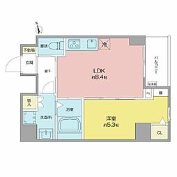 VERITAS　IZUMI 9階1LDKの間取り