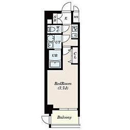 名古屋市営鶴舞線 庄内通駅 徒歩7分の賃貸マンション 2階1Kの間取り