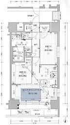 プレサンス　ロジェ　丸の内　CENTRAL　CASA 14階2LDKの間取り