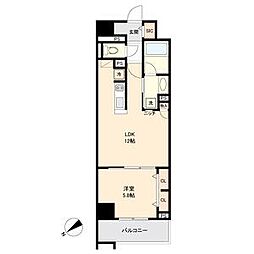 JR中央本線 鶴舞駅 徒歩9分の賃貸マンション 7階1LDKの間取り