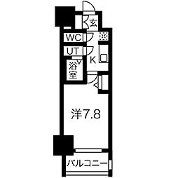 名古屋市営東山線 新栄町駅 徒歩9分の賃貸マンション 9階1Kの間取り