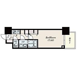 LaDouceur黒川 2階1Kの間取り