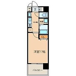 名古屋市営名城線 黒川駅 徒歩5分の賃貸アパート 7階1Kの間取り