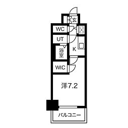 名古屋市営東山線 新栄町駅 徒歩8分の賃貸マンション 10階1Kの間取り
