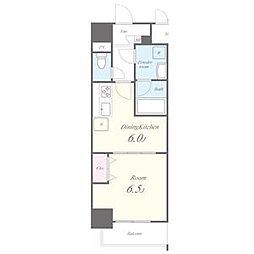 メイボーテセラ 5階1DKの間取り