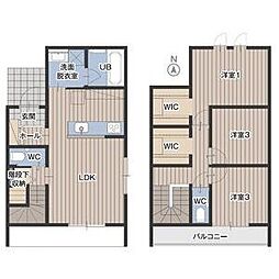 COSMO TERRACE 3LDKの間取り