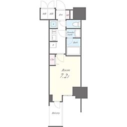 名古屋市営桜通線 丸の内駅 徒歩1分の賃貸マンション 7階1Kの間取り