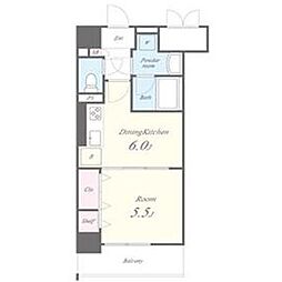 セレブレイト葵 7階1DKの間取り