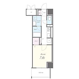 プレミアムコート新栄 9階1Kの間取り