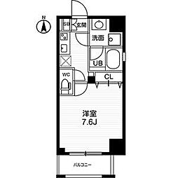 AVANTI　johoku 6階1Kの間取り