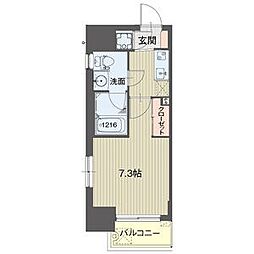 ライブコート泉 1Kの間取図画像